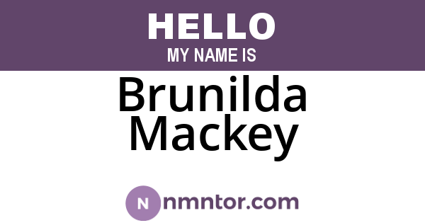Brunilda Mackey