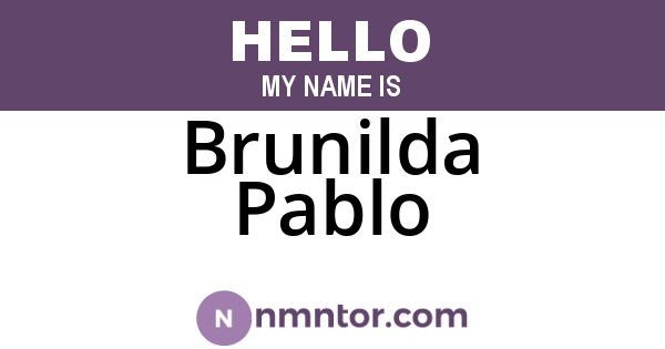 Brunilda Pablo