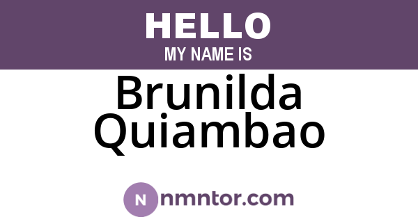Brunilda Quiambao