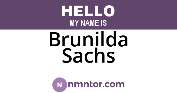 Brunilda Sachs