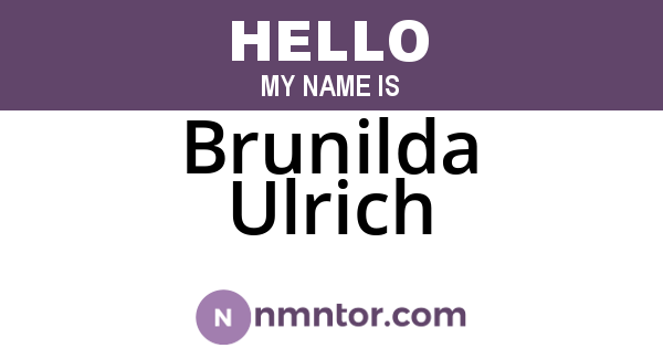 Brunilda Ulrich
