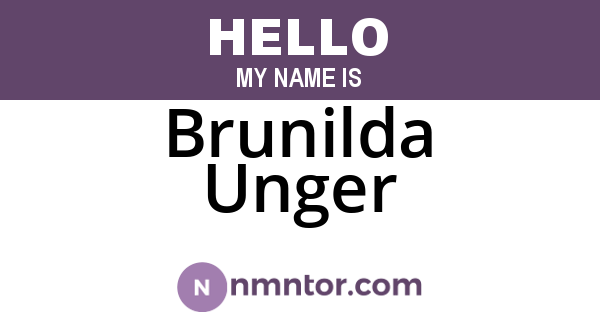 Brunilda Unger