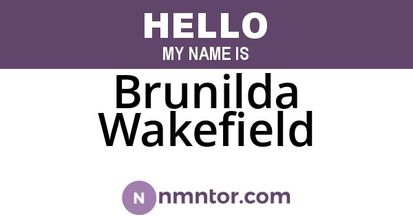 Brunilda Wakefield