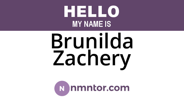 Brunilda Zachery