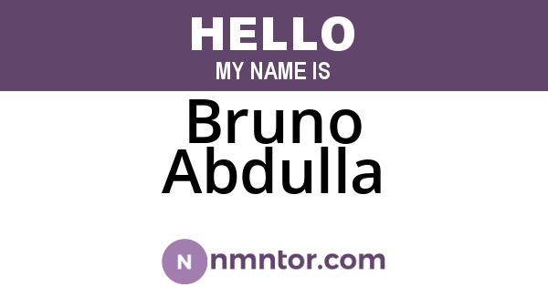 Bruno Abdulla