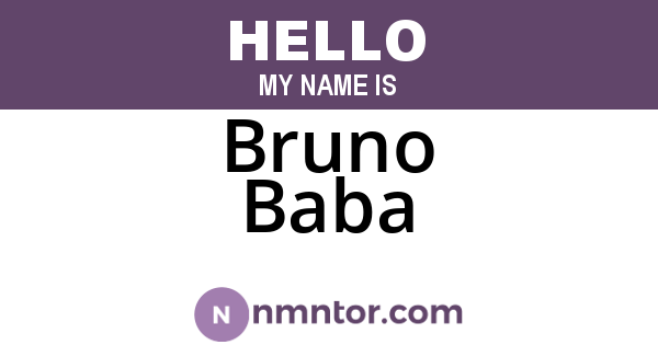 Bruno Baba