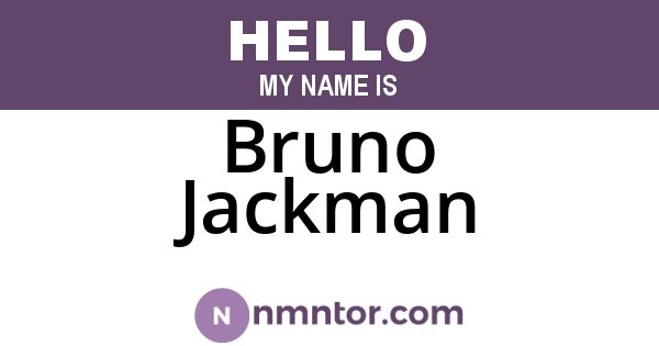 Bruno Jackman