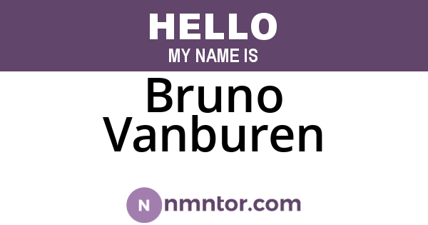 Bruno Vanburen