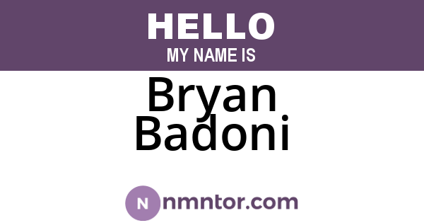 Bryan Badoni