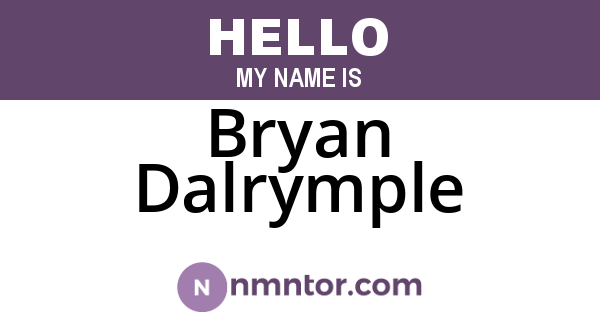 Bryan Dalrymple