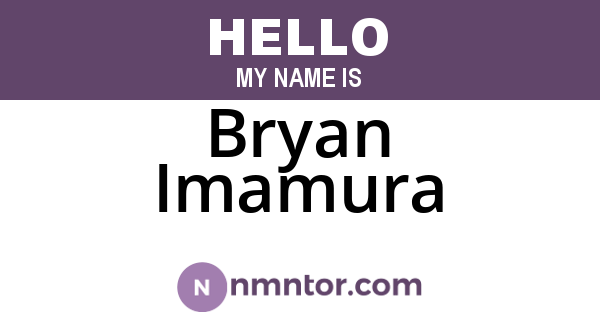 Bryan Imamura