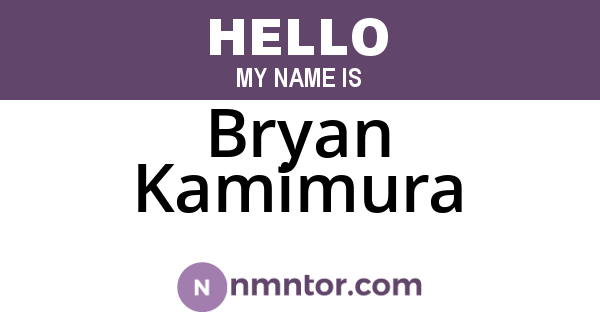 Bryan Kamimura