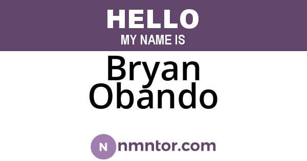 Bryan Obando