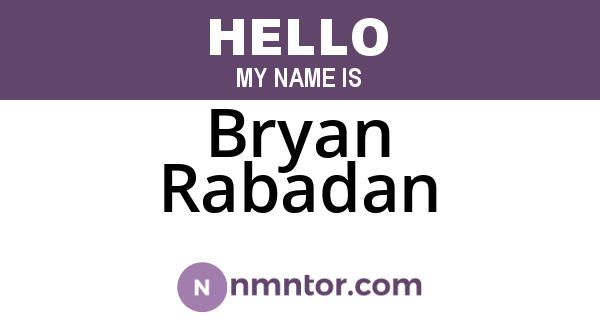Bryan Rabadan