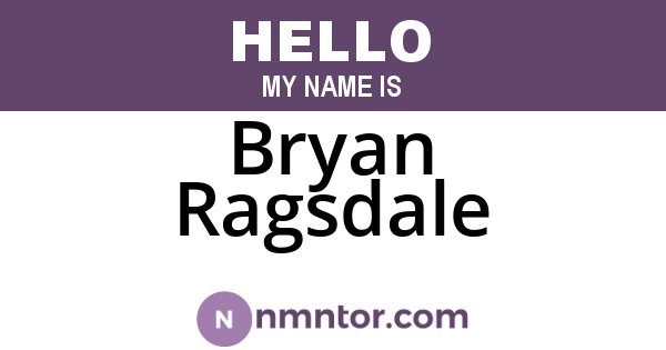 Bryan Ragsdale