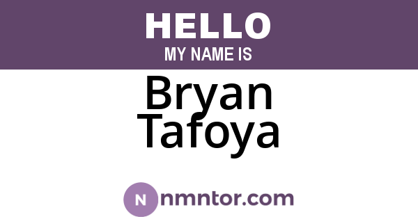 Bryan Tafoya