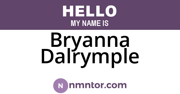 Bryanna Dalrymple