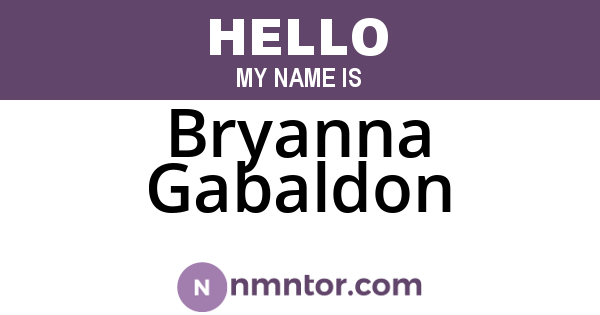 Bryanna Gabaldon
