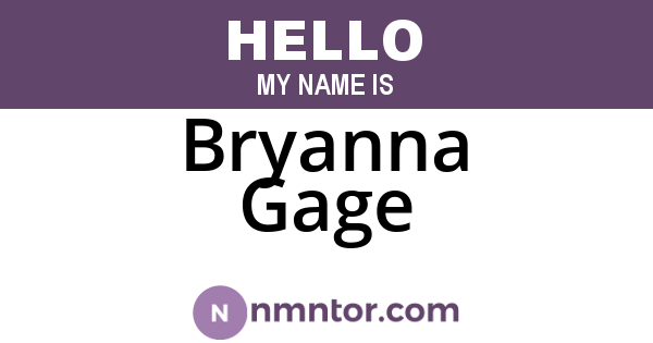 Bryanna Gage