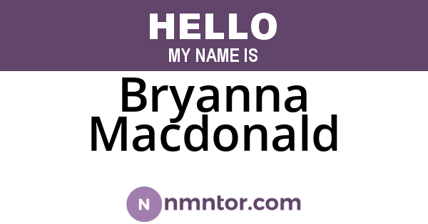 Bryanna Macdonald