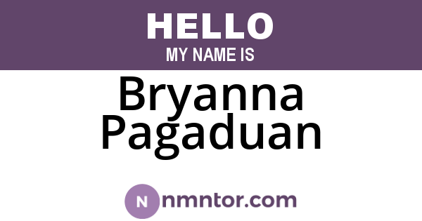 Bryanna Pagaduan