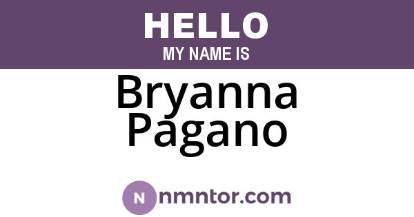 Bryanna Pagano