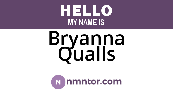 Bryanna Qualls