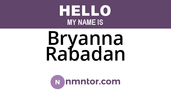 Bryanna Rabadan