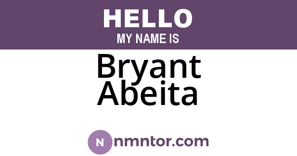 Bryant Abeita