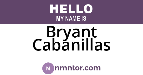 Bryant Cabanillas
