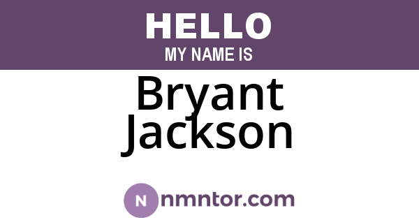 Bryant Jackson