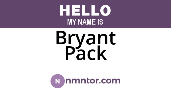 Bryant Pack