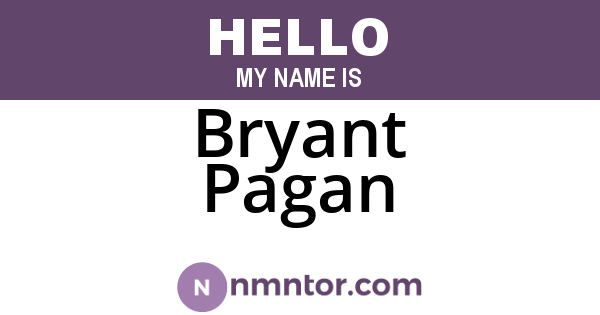 Bryant Pagan