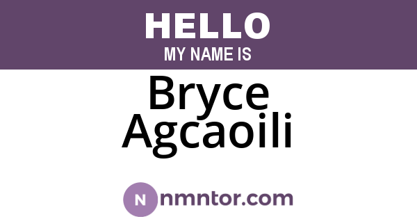 Bryce Agcaoili