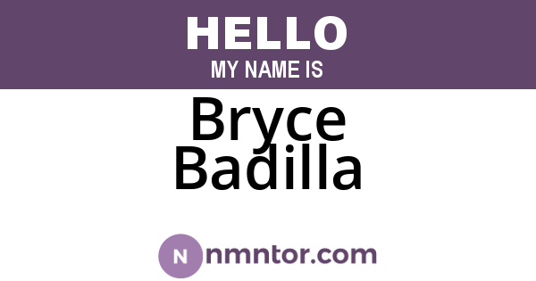 Bryce Badilla