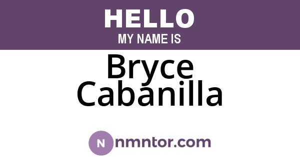 Bryce Cabanilla