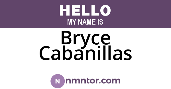 Bryce Cabanillas