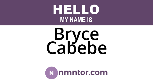 Bryce Cabebe
