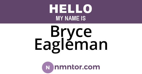 Bryce Eagleman