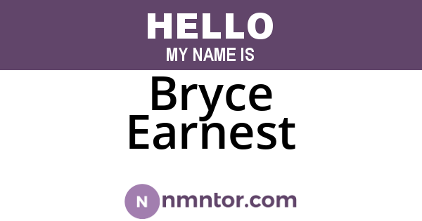 Bryce Earnest