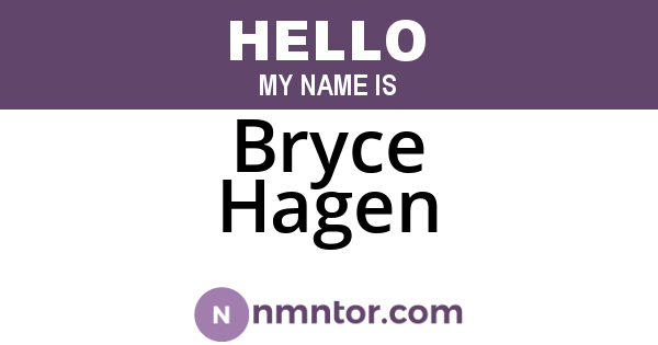 Bryce Hagen