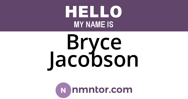 Bryce Jacobson