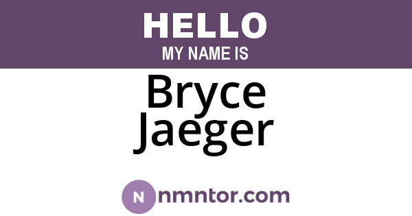 Bryce Jaeger