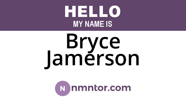 Bryce Jamerson