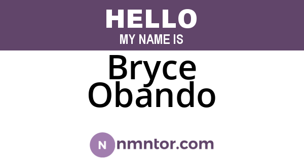 Bryce Obando