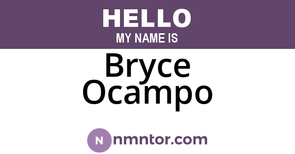 Bryce Ocampo
