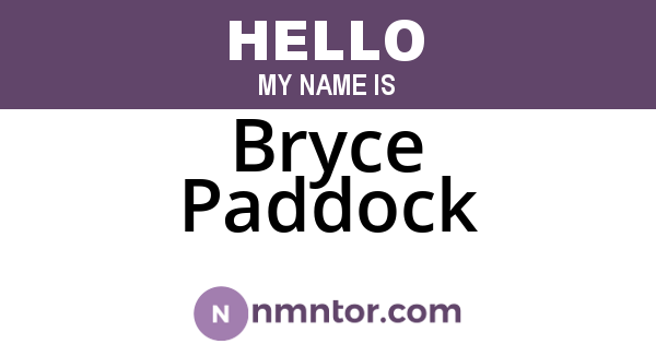 Bryce Paddock