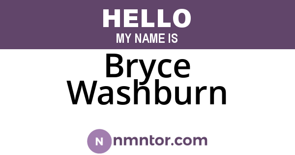 Bryce Washburn