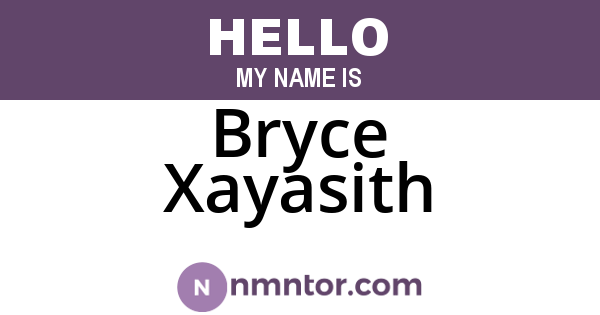 Bryce Xayasith