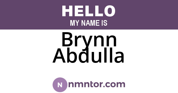 Brynn Abdulla